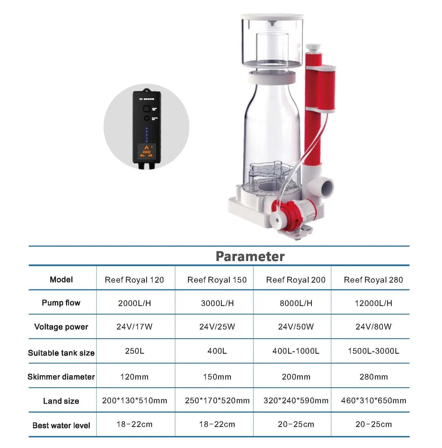 ZKSJ – Reef Royal 280 Internal Protein Skimmer